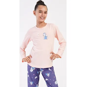 Vienetta Kids Dětské pyžamo dlouhé Méďa s polštářem: světle lososová 5 - 6
