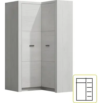 Komoda Rohová skříň 14, jasan bílý, INFINITY 14