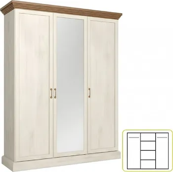 Komoda Skříň, sosna skandinávská / dub divoký, ROYAL S3D