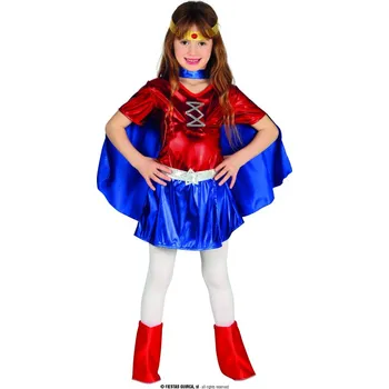 Fiestas Guirca Superdívka - kostým na karneval - věk 5 - 6 roků - 110 - 115 cm