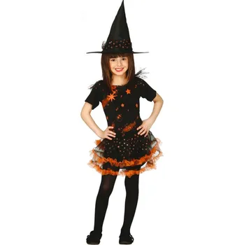 Karnevalový kostým Fiestas Guirca Dětská čarodějnice - kostým pro holky - věk 7 - 9 roků - 125 - 135 cm