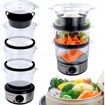 Parní hrnec Napařovač ES-EKG009-01A 7,5 l stříbrný/šedý 400 W