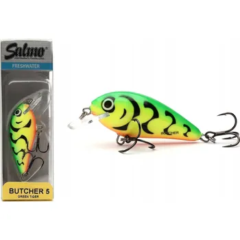 Umělá nástraha Salmo Butcher Wobler - Zelený Tygr Potápivý 5cm, 7g