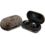 Guess True Wireless 4G PU Metal Logo BT5.3 Stereo Earphones Brown