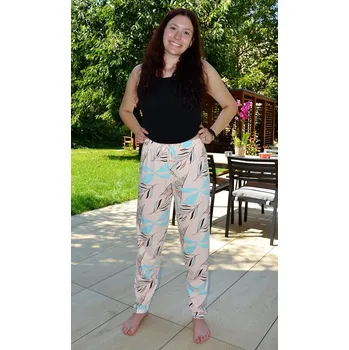 Dámské pyžamo Vienetta Dámské pyžamové kalhoty Melissa: mentolová S