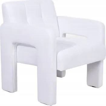 Křeslo Křeslo PELLE Bílé 68x69x75 cm HOMLA