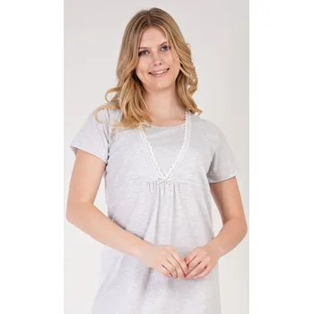 Dámská noční košile Vienetta Dámská noční košile mateřská Jana: světle šedá S