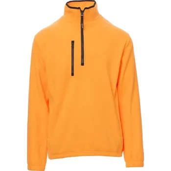 Pánská mikina Payperwear Fleecová mikina Pirenei s černým polozipem Barva: Oranžová, Velikost: XXL
