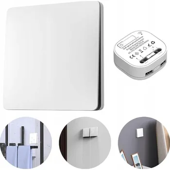 vypínač Bezdrátový vypínač světla bez baterií, vysílač + přijímač, dosah 100 m