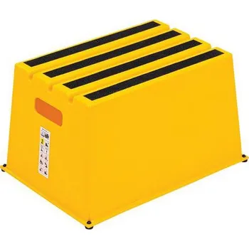 Schůdek Plastová pracovní podesta Manutan Expert, žlutá, 1 stupeň + Prodloužená záruka na 10 let