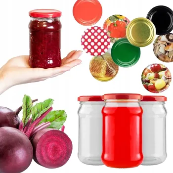 Sklenice Skleněná zavařovací sklenice Bimberek 315 ml bezbarvá pro džemy a zavařeniny