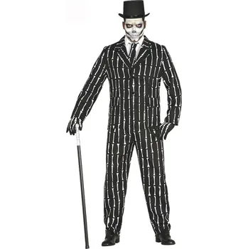 Fiestas Guirca Pánský oblek s kůstkami na halloween - velikost L - 52/54