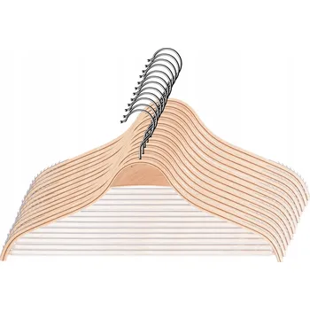 Věšák Dřevěné ramínko Kadax laminované závěsné odstíny hnědé 12 ks