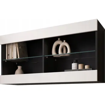 Knihovna Komodee Tivoli Závěsná Vitrína Horizontální Černo-Bílá