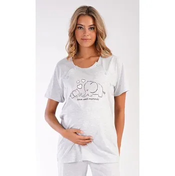 Dámské pyžamo Vienetta Secret Dámské pyžamo mateřské Slůně: světle šedá XL