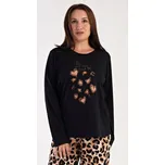 Vienetta Dámské pyžamo dlouhé Anna: černá 7XL