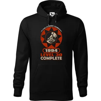 Pánská mikina DOBRÝ TRIKO Pánská mikina s potiskem Level 30 complete Velikost pánské mikiny: 4XL, Barva: Černá