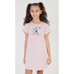 Vienetta Kids Dětská noční košile s krátkým rukávem I love you: světle lososová 3 - 4