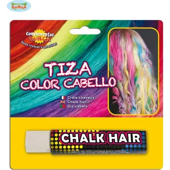 Karnevalový doplněk Fiestas Guirca Barevná křída na barvení vlasů bílá - modrá