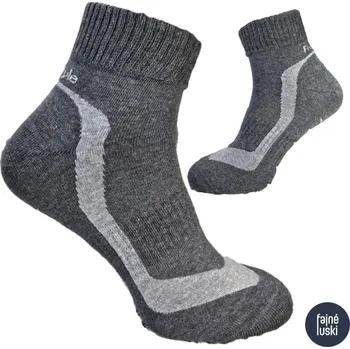 Pánské ponožky Pánské kotníkové ponožky Freestyle stříbrné vlákno 42-43 tmavě šedá