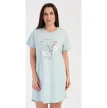 Vienetta Dámské domácí šaty s krátkým rukávem Motýl: zelená 3XL