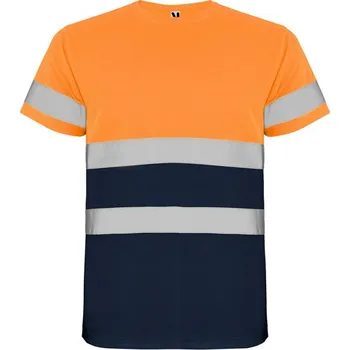 Pracovní oblečení ROLY Tričko Delta, reflexní, krátký rukáv, pánské E9310-55223- XL Oranžová/modrá
