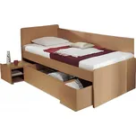 Postel s úložným prostorem, buk, 90x200, OTO
