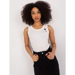 Bílý žebrovaný top LK-TP-509623.73-white Velikost: S/M