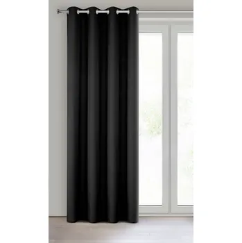 Závěs Dekorační jednobarevné závěs s kroužky EASY TOP černá 1x140x250 cm (cena za 1 kus) MyBestHome