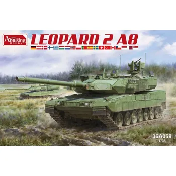 Plastikový model Amusing Hobby 1/35 Leopard 2 A8