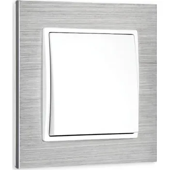 vypínač Elhard Vypínač Vera Aluminium schodišťový č.6, stříbrný - kompletní