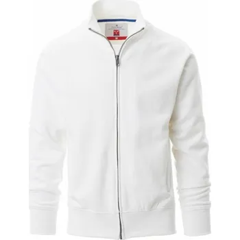 Pánská mikina Payperwear Mikina Class+ s kovovým zipem a elegantním stojáčkem Barva: Bílá, Velikost: XXL