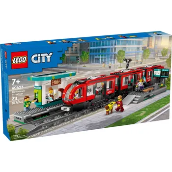 Hračka LEGO CITY Tramvaj a zastávka v centru města 60423 STAVEBNICE