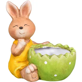 Velikonoční dekorace Nohel Garden Zajíc velikonoční se skořápkou terakotový 12x10x13cm