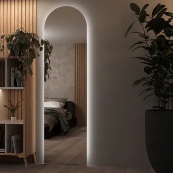 Zrcadlo DARAMIO Atypické zrcadlo s LED osvětlením G9 50x170 cm