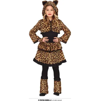 Karnevalový kostým Fiestas Guirca Dívčí kostým leopard - věk 5 - 6 roků - 110 - 115 cm