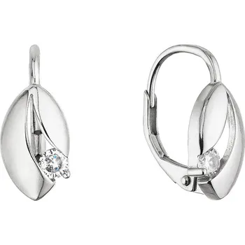 Šperk EVOLUTION GROUP CZ Stříbrné visací náušnice oválky se zirkonem - 11668.1