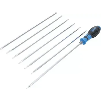 Šroubovák BGS 2326 Šroubováky TORX a TORX s otvorem T10-T40, prodloužené, výměnné dříky, 8 dílů