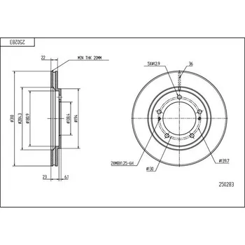 Brzdový kotouč Brzdový kotouč HART 250 283