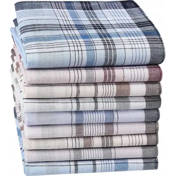 Látkový kapesník Pánské bavlněné kapesníky, vícebarevné s proužky, 12 ks