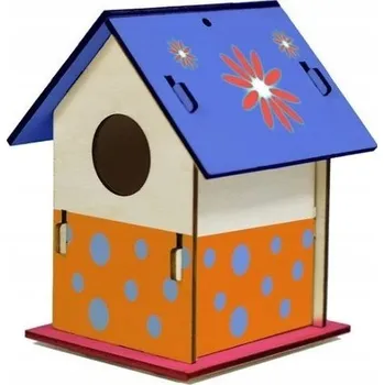 Krmítko pro ptáka DOMEČEK PRO PTÁKY K Vymalování DŘEVĚNÉ KRMÍTKO BUDKA DIY pzl