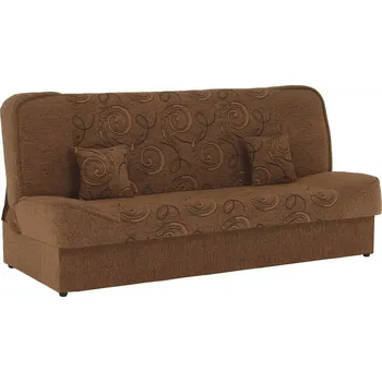 Pohovka Rozkládací pohovka, látka zlatá / vzor, ASIA NEW