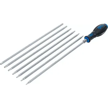 Šroubovák BGS 2325 Šroubováky TORX a TORX Plus T10-T40, prodloužené, výměnné dříky, sada 8 dílů