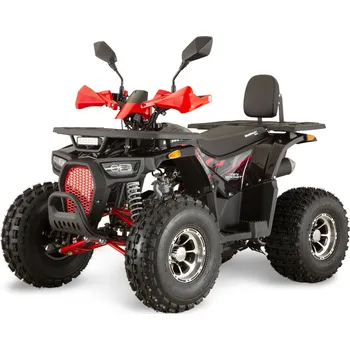 Dětské vozidlo Dětská čtyřtaktní čtyřkolka ATV Hunter II 125ccm Deluxe,1rych. poloautomat, 8 kola,červená