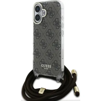 Telefonní příslušenství Guess IML 4G Printed Crossbody Popruh Zadní Kryt pro iPhone 16 Brown S prémiovým krytem Guess IML 4G Printed získáte nejen elegantní ochranu pro váš telefon, ale také praktický crossbody popruh. S je