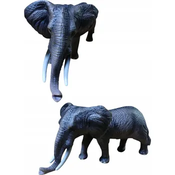 Figurka VELKÝ AFRICKÝ SLON MĚKKÁ GUMOVÁ FIGURKA 35 cm