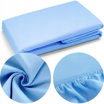 Prostěradlo Prostěradlo 90x200 s Gumou Bavlněný Satén Bolzano Modré