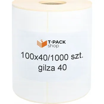 Samolepící etiketa Termální etikety T-Pack ETE10004001 bílé 100x40 mm 1000 kusů