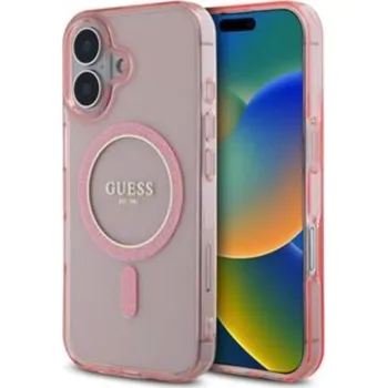 Pouzdro na mobilní telefon Guess IML Glitter Ring MagSafe Zadní Kryt pro iPhone 16 Pink Guess IML Glitter Ring MagSafe zadní kryt na telefon je skvělým doplňkem pro všechny milovníky stylu a praktičnosti. Tento kryt je vyroben