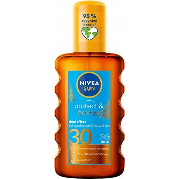 Přípravek na opalování Olej na opalování NIVEA Sun Protect & Bronze SPF 30, 200 ml